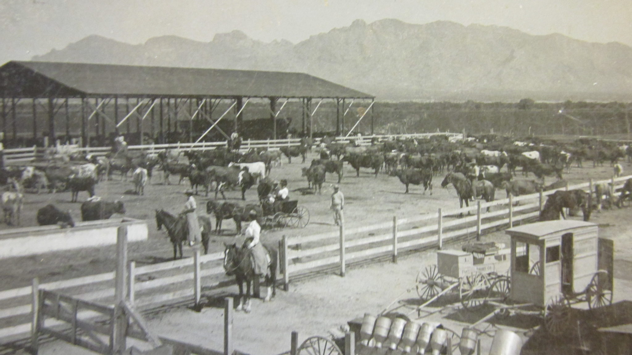 Tucson Rodeo Ground with Santa Catalina Mountains in background