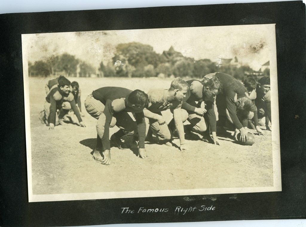 The famous right side U of A Football 1909