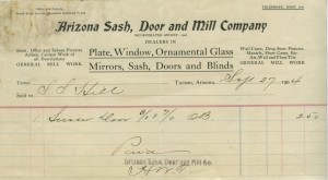 Arizona Sash, Door and Mill Company Tucson Arizona Territory 1904