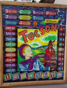 Tucson Pinball Machine Back Board