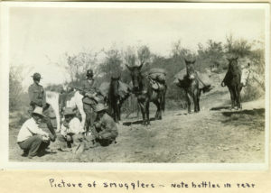 Picture of smugglers - note bottles in rear