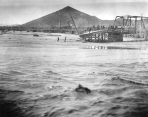 Santa Cruz River Flood Tucson Arizona 1915