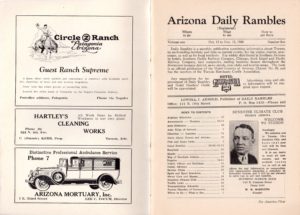 1930 Vintage Tucson Daily Rambles