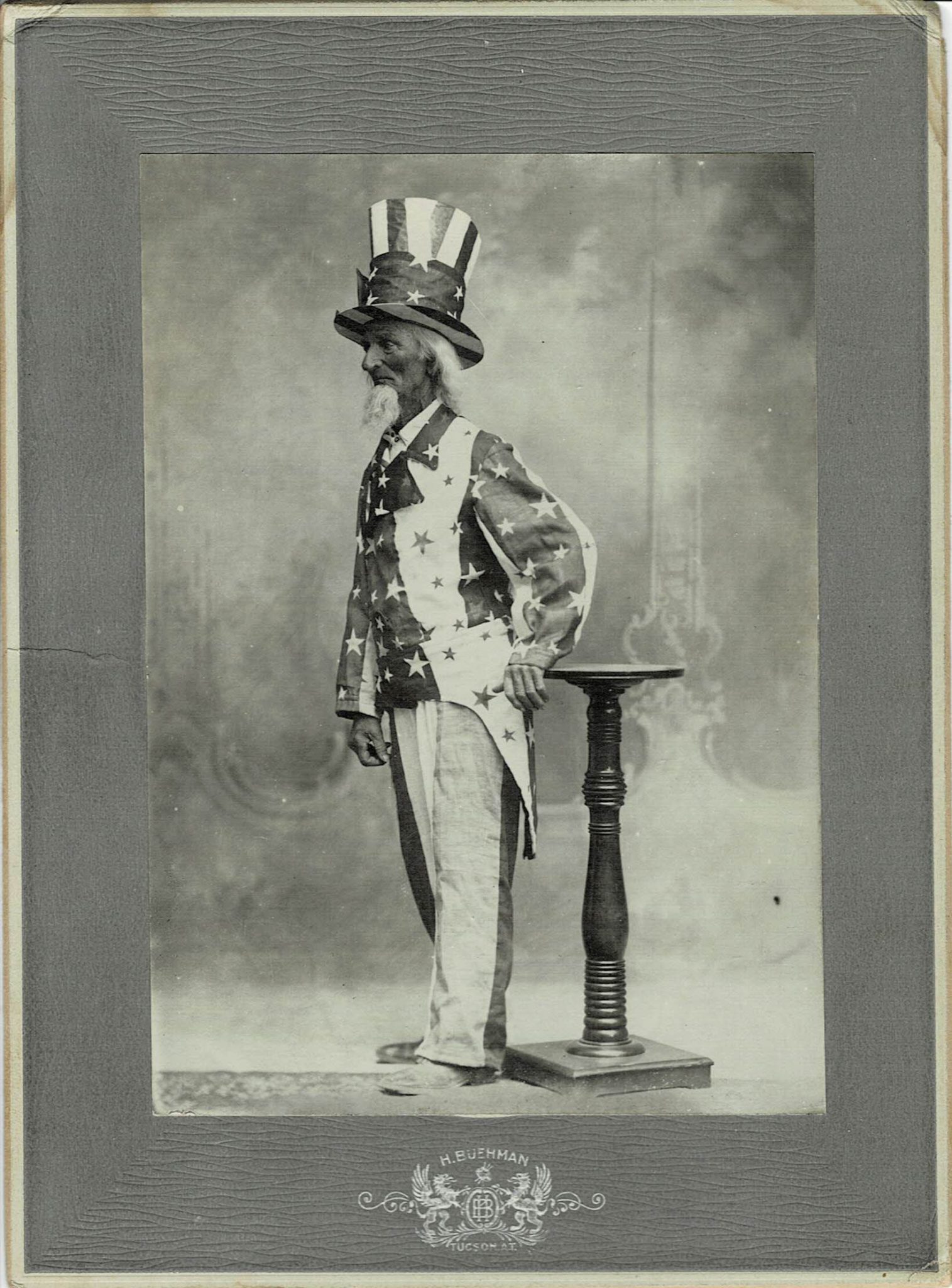 William Smith dressed as Uncle Sam (Henry Buehman Tucson Photographer)