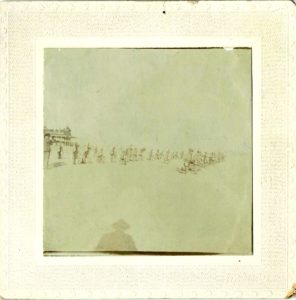 University of Arizona Cadet Battalion exercises in formation in front of Old Main Photograph