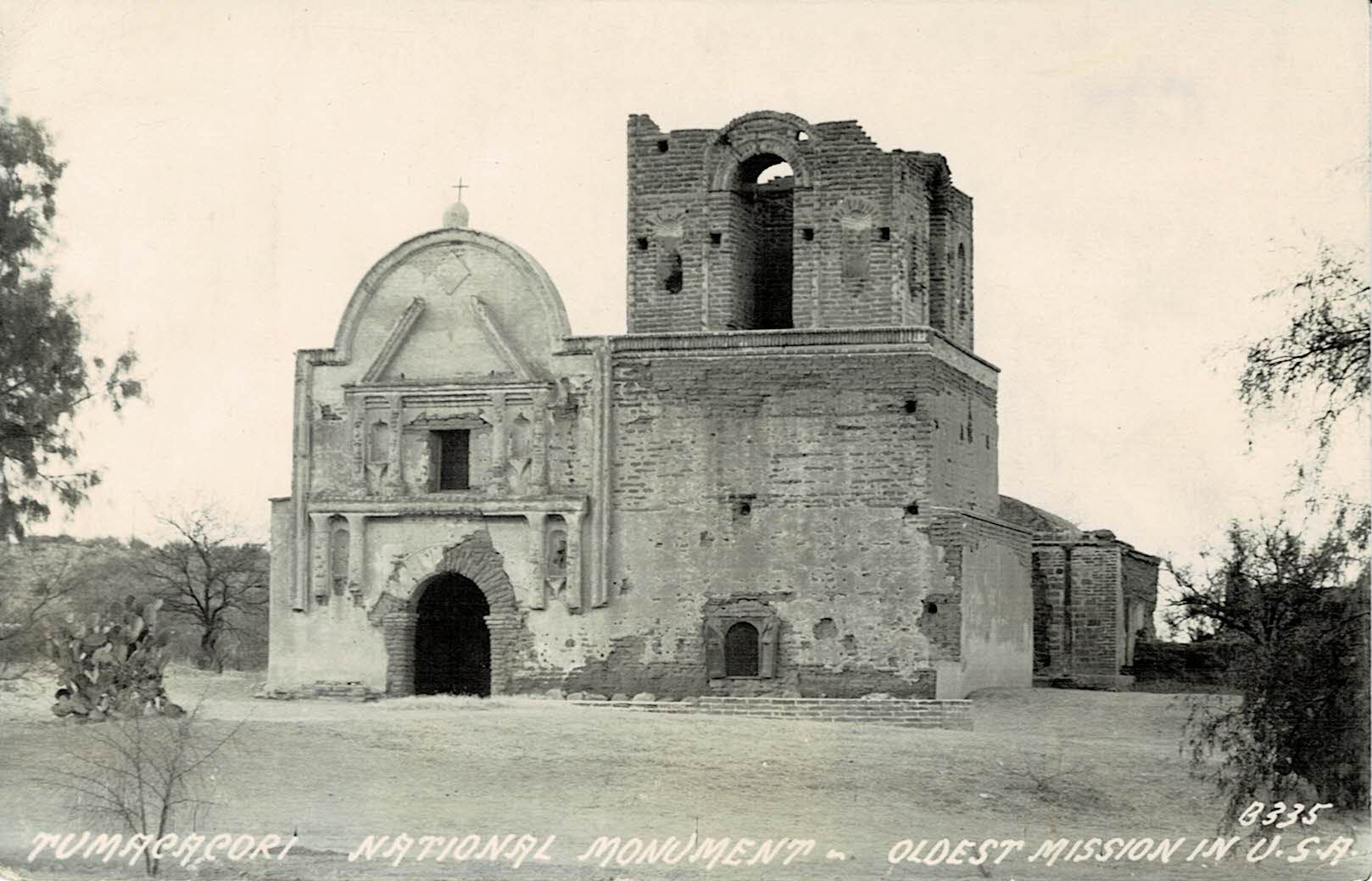 Tumacacori National Museum ouside of Tucson 1944 Postcard