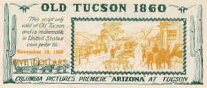 Old Tucson Script Five Dollars