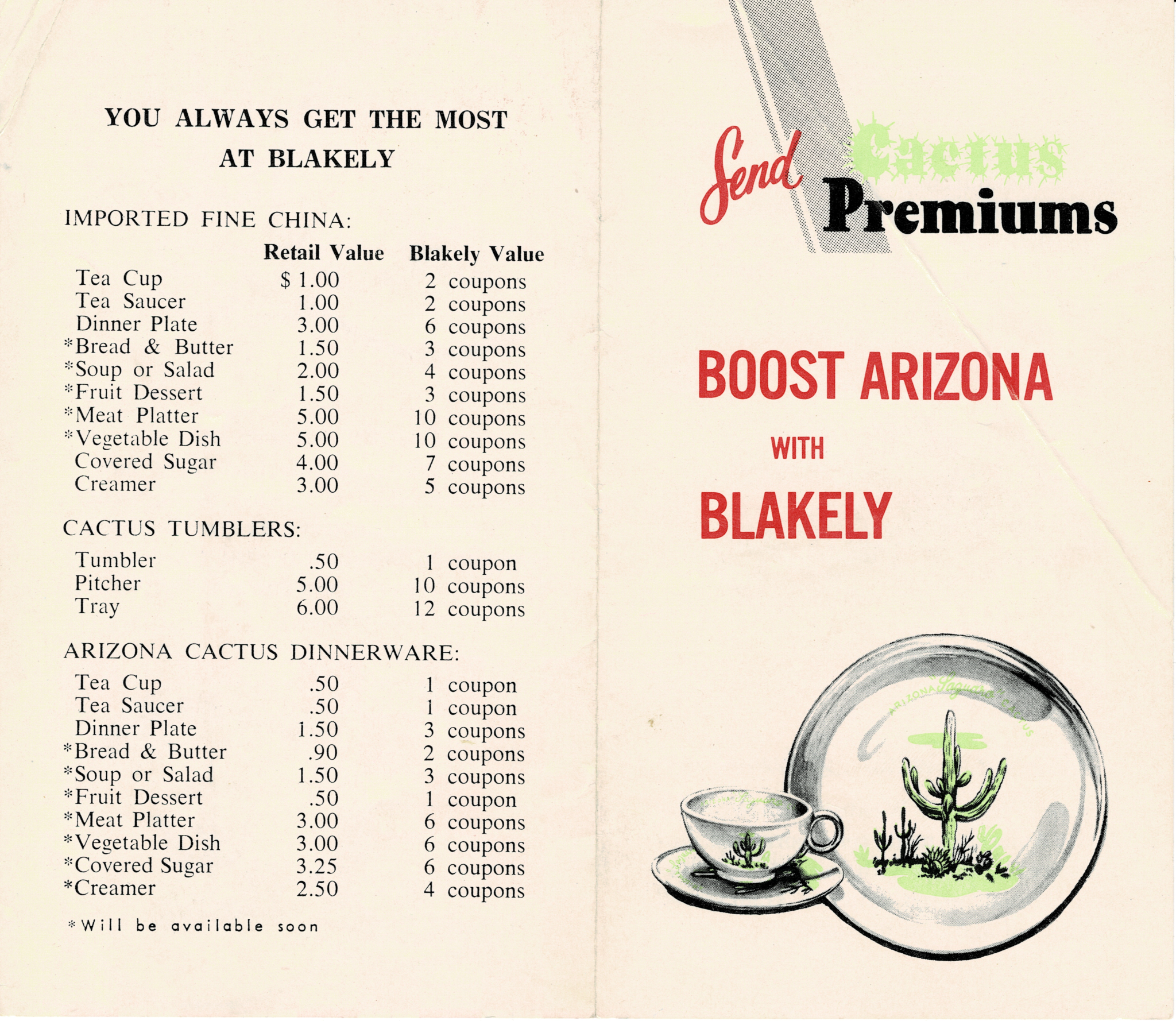 Blakely Gas Station Cactus Premiums