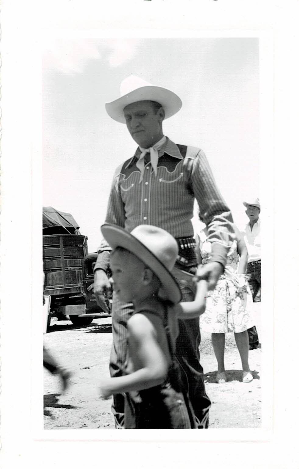 Gene Autry with fan at Old Tucson Studios 1947