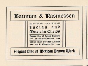 Bauman and Rasmessen 1903 Tucson Advertisement